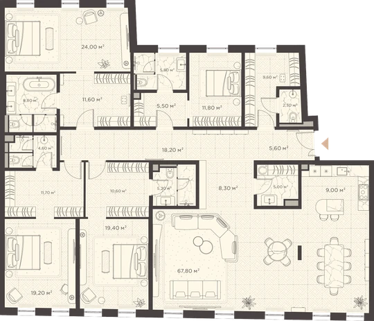 План квартиры №19A