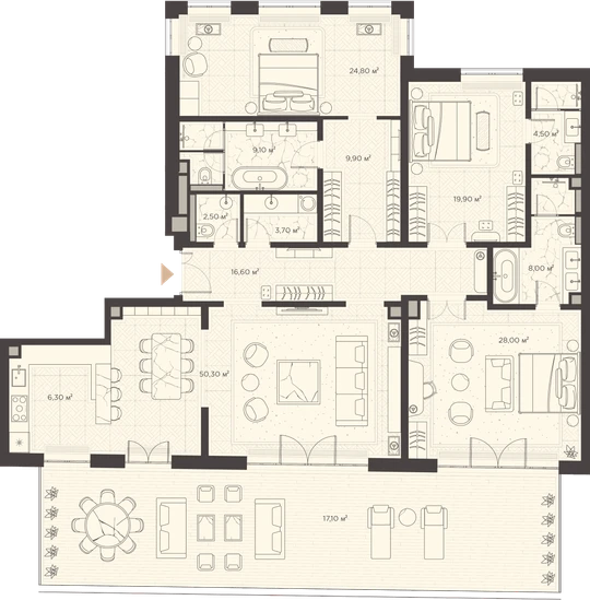 План квартиры №9B