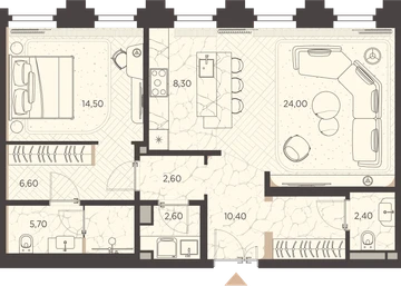 План квартиры №109B
