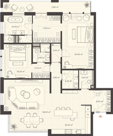 План квартиры №1C